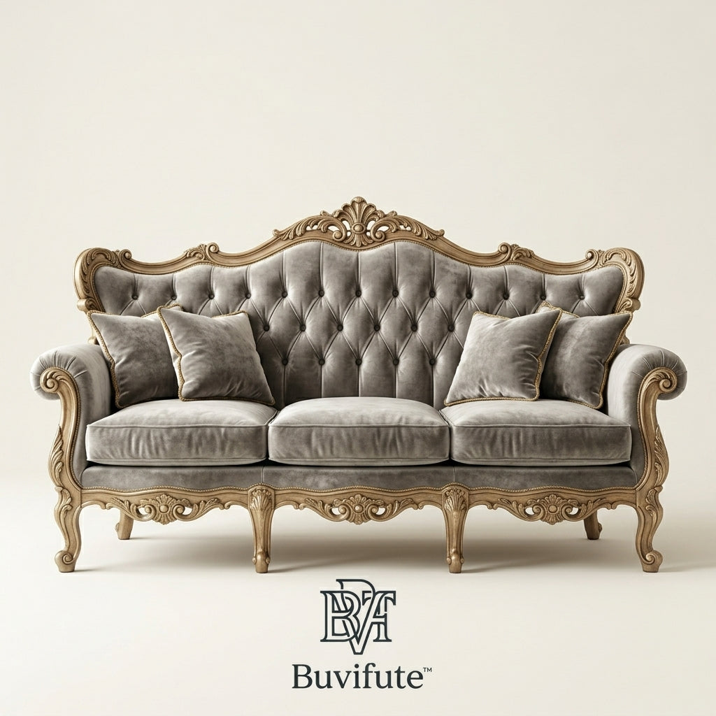 Buvifute™ Royal Velvet Chesterfield Sofa