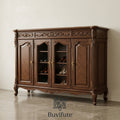 Buvifute™ Vintage Walnut Storage Cabinet
