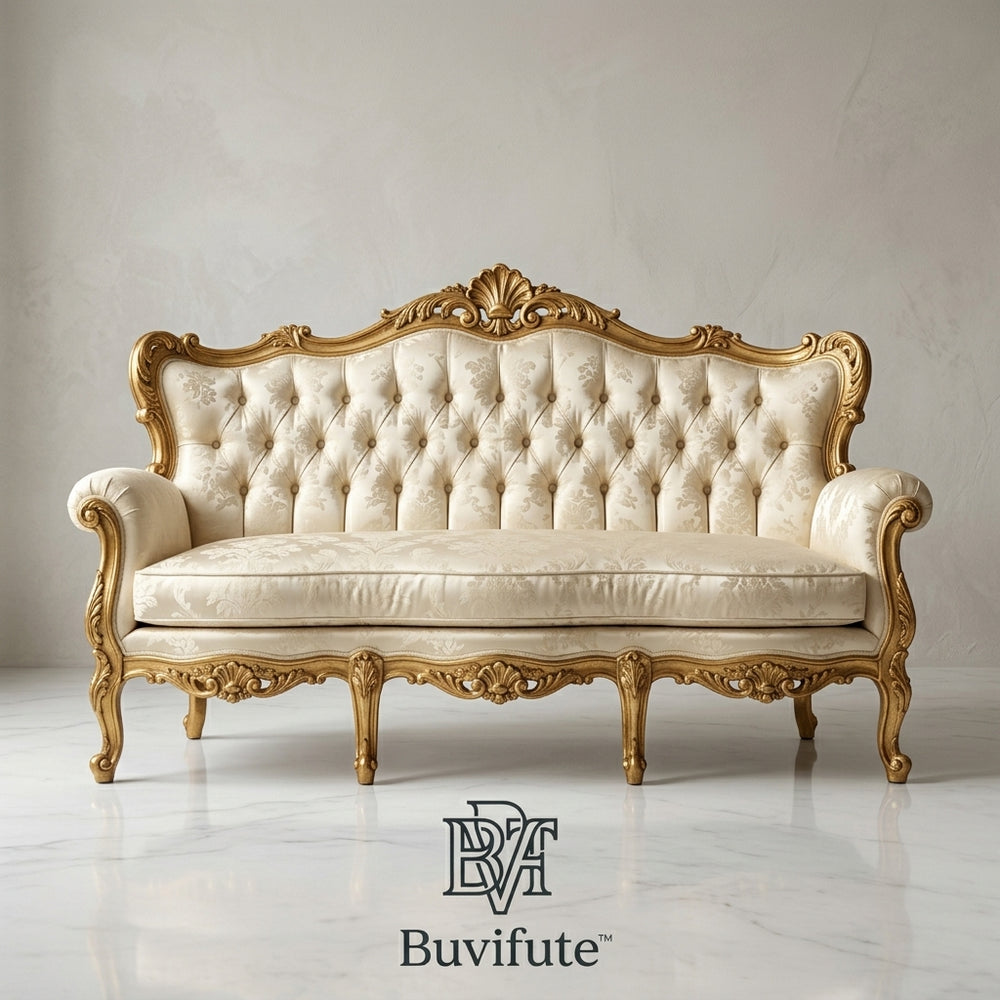 Buvifute Imperial Gold Velvet Sofa