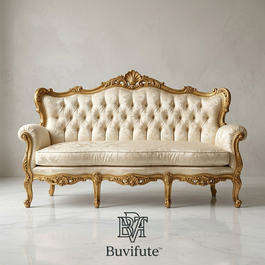 Buvifute™ Imperial Gold Velvet Sofa