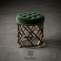 Buvifute™ Emerald Velvet Accent Stool